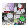 Julekorationer 3D h￤rlig Sile Mold Diy Pendant Key Chain Making Mod Xmas Tree Snowflake Candles Gift Rrd11798 Drop Delivery H Otqix