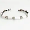 Braccialetti a maglie Bracciale in ceramica bianco/nero per donna Ioni negativi al germanio Assistenza sanitaria Uomini magnetici Coppia Gioielli da polso maschili