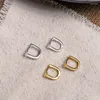 Hoop Earrings GSOLD Trendy Exquisite Metal Ear Buckle T-Shaped Small Earring Geometric U-Shaped Temperament Women Girl Jewelry