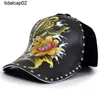 Cappello berretto da baseball da uomo illustrazione tatuaggio carpa loto personalità moda strada Fengda nuovi cappelli