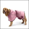 Abbigliamento per cani Cappotto con stampa zampa Animali domestici Panno per il viso Accappatoio Cappuccio Cintura Abbigliamento Mti Colore Moda Assorbimento Acqua Bastone magico 20By P2 Drop D Otp4C