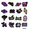 Finger Toys Cartoon Neon Light Graffiti Stickers Car Guitar Motorcycle Lage Suitcase Diy Classic Toy Decal Sticker For Kid Dhs Drop Dhano