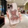 Designer Silicone Phone Case Quicksand Violent Bear f￶r iPhone 13 Pro Max 11 12 14 Max XS XR X 7 8 Plus Minimalist All-Inclusive