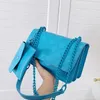 Brand Design Trendy Fashion Evening Bag Lingge Chain Bags Korean Versatile Women's Shoulder Bag