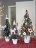 Christmas Decorations Creative White Basin Small Tree Simulation Diy Home Potted Gift Desktop Mini Ornament Decoration