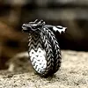 Nieuwe creatieve ontwerpen ringen roestvrijstalen viking drakenring voor mannen vintage drakenschaal sieraden