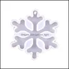 Julekorationer 3D h￤rlig Sile Mold Diy Pendant Key Chain Making Mod Xmas Tree Snowflake Candles Gift Rrd11798 Drop Delivery H Otqix