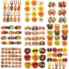 Vêtements pour chiens 50pcs Accessoires de Thanksgiving Citrouille Dinde Automne Pet Cat Noeuds papillon Petit Moyen Grand Toilettage Drop Delivery Accueil Garde Dhm64