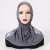 Etnik Giyim Forması Kadın Müslüman Hijab Kapakları Tam Türban Kapakları Sararlar Kadın Baş Bandı Bonnet Anında