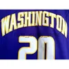 Ed NCAA Washington Huskies basketbalshirts College #20 Fultz Jersey Paars Zwart Wit Dematha High School Markelle Blauw 20fultz