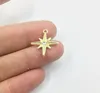 Charms Eruifa 10pcs 16mm Cute Six-pointed Star With Stone Zinc Alloy Pendant Jewelry DIY Necklace Bracelet Earrings 2 Colors