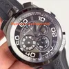 Moda luksusowy zegarek zupełnie nowy autentyczny bomberg Bolt 68 kwarc Chrono czarny PVD gumowy pasek zegarek 45 mm męskich zegarków najwyższej jakości292i