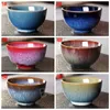 Chinese Vintage Ceramic Tea Cup Reusable Change Kiln Teacup 6 Colors Small Kung Fu Master Tea Cups Teaware Lines Bottles BH8135 TQQ