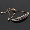 Link Bracelets Neovisson Resin Jewelry Bracelet Vintage Turkish Women Gold Color Rhinestone Sliding Chain Wedding Bride Gift