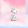 925 Sterling Silber Valentinstag Liebesnotiz Anhänger Charm Bead Passt europäischer Pandora -Schmuck -Charmarmbänder