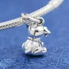 925 Sterling Silver Labrador Puppy Dog Dangle Charm Bead Fits European Pandora Style Jewelry Charm Bracelets