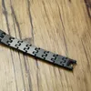 Link Bracelets Atacado personalizado feito à mão simples lisa de joias de aço inoxidável preto para homens e mulheres