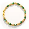 Wholesale Gold Flower Chain Bangles Color Diamond Jewelry Design Bracelet Love Jewelry