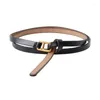 Riemen echte koeienhuid lederen riem mode legering buckle retro dames dun echt voor vrouwen wilde jumpsuit ceinture