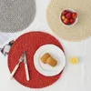 Table Mats Reliable Cup Placemat Portable Wide Application Round Dining Mat Woven