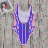 ملابس السباحة الزرقاء النسائية الزرقاء الزرقاء bodysuit بيكيني كلاسيكي عاريات للنساء للنساء أحدث قطعة السباحة