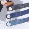 Bältesspännsfri elastisk midjebälte för kvinnor osynliga jeans sträcker lätt kvinnors denim sömlösa midja