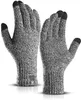 Fäustlinge, modisch gefütterte Strickhandschuhe, warm, minimalistisch, bequem, für den Winter, Touchscreen