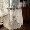 Curtain AS Embroidered American High-end Bay Window Light Transmission Simple And Luxury Curtains For Living Dining Room Bedroom