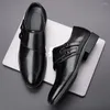 Kl￤nningskor Herrl￤der Formell lyxverksamhet Casual Brogue Winter Wedding Fashion Trend For Men Black Oxfords 38-48