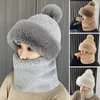 Boinas de chapéu de gorro, anti-fada multiuso manter quente inverno frio damas pescoço panor mais touca de bobble para montar