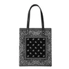 Duffelv￤skor Ankomst Vintage Bandana Printing Handv￤ska stor kapacitet shoppingv￤ska pu l￤der tot crossbody tryck