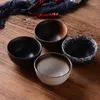 Bols Bol de riz noir à hautes rayures de style japonais, vaisselle domestique en céramique coréenne, soupe