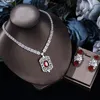 Necklace Earrings Set 2022 Fashion 2-piece Women's Jewelry Elegant Bridal Wedding