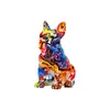 Creatieve kleur Hondenstandbeeld Woonkamer Decoraties Home Office Resin Sculpture Craft Store Decorations