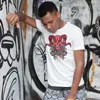 Camisetas para hombre 2022, camisa de estilo gótico para hombre, moda Inferno Demons Skulls, ropa de calle informal estampada, camiseta de gran tamaño, Top de manga corta