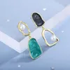 스터드 귀걸이 Morivovog 925 스털링 실버 비대칭 진주 여성용 빅 롱 과장 Creative Boho Earring Designer Jewelry