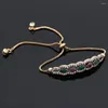 Link Bracelets Neovisson Resin Jewelry Bracelet Vintage Turkish Women Gold Color Rhinestone Sliding Chain Wedding Bride Gift