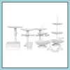 Autres Ustensiles De Cuisson De Mariage En Métal Ensemble Coupe En Gros Cristal Conception De Mode Blanc Gâteau Stand Drop Livraison Maison Jardin Cuisine Salle À Manger Bar Ot4S5