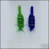 Rökande rör Hög Borosilikat Glasgrön prydnad Sile Tobaksgryttillbehör Pipe Set Portable Transparent 2 5yfa M2 Drop Deliv OtBe8