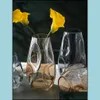 Vazen moderne eenvoudige en irregele speciaal gevormde glas in lood vaas woonkamer desktop bloem arrangement home decoratie drop levering otv5q