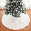 Dekoracje świąteczne białe drzewo spódnica pluszowa złote haftowane drzewa dywan wesoły ozdob