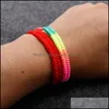 Charme Bracelets Rouge Colorf Corde Tressé À La Main Amoureux De L'amitié Chanceux Bijoux Pour Femmes Hommes Couple Accessoires De Mode Drop Delive Dhzk4