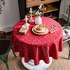 طاولة القطن القطن والكتان طباعة المائدة المطبوعة منضدة تلفزيون تليفزيون غطاء القهوة الغلاف الأدبي الرجعية عيد الميلاد ديكور
