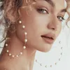 Hoop￶rh￤ngen 11,5 cm imitation Pearl Golden Oversize Circle Earring Women Statement Large Hoops Brincos Jewelry Gift 2022