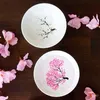 Cold Temperature Color Changing Flower Wine Cup Hot Water Change Flowers Colors Tea Cups Ceramic Sakura Peach Blossom Cups BH8133 TQQ