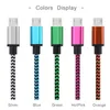 TYPE C Micro Cables 3Ft Nylon Braided A Male B Data Sync Fast Quick Charge Charger Cord for Android Samsung Galaxy S21 S20 Note20 Ultra