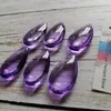 Lustre en cristal Camal, 10 pièces, 36mm, violet, prismes en forme de larme lisse, pièces de lampe suspendues, ornement de mariage, décoration de la maison