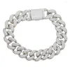 Link Bracelets Only 1 Piece Promotion 16mm Micro Pave Cz Cuban Men Bracelet 21cm Hip Hop Jewlery