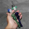 DHL Mini Nectar Bong Hookah Kit med 14mm Quartz Nail Tip Oil Rigs Nector Glass Pipe Concentrate Water Pipes