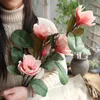 Decorative Flowers Artificial Flower Silk Magnolia Decoration For Home Party Wedding Bouquet Simple Style Big Size Orchid